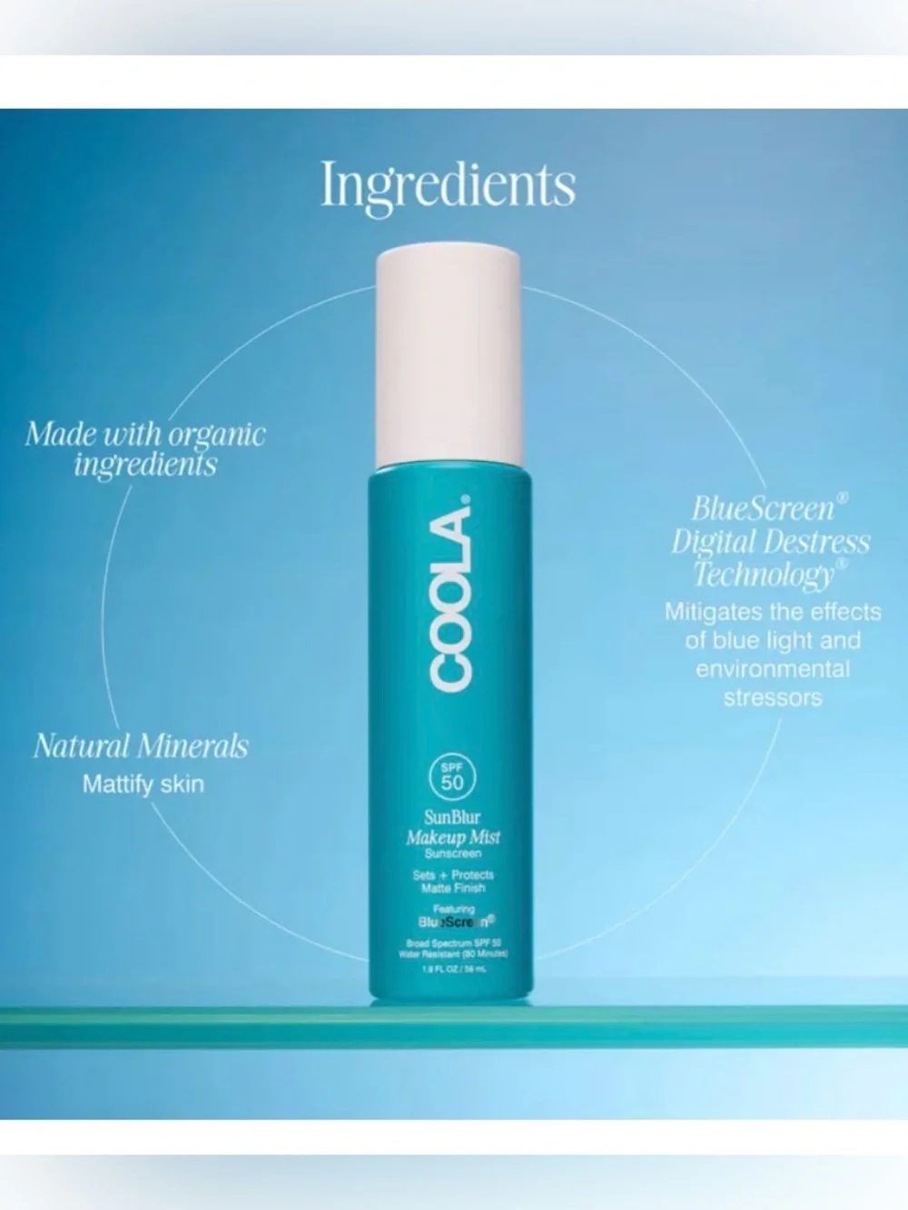 COOLA SunBlur Makeup Mist SPF 50 — NEW